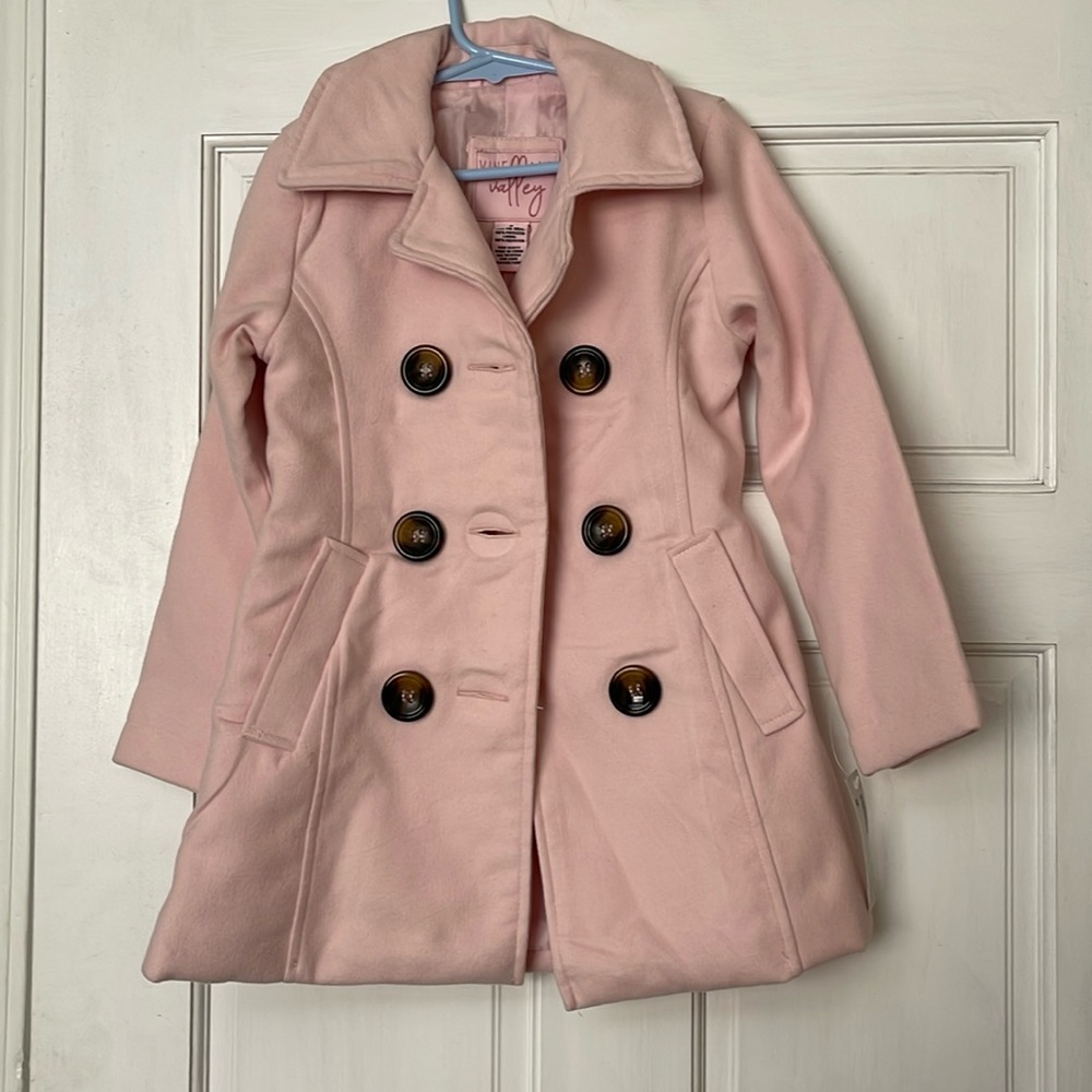 Pink Pea Coat for Kids